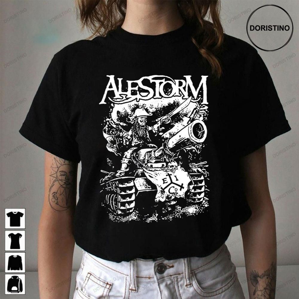 Whtie Art Alestorm Music Awesome Shirts